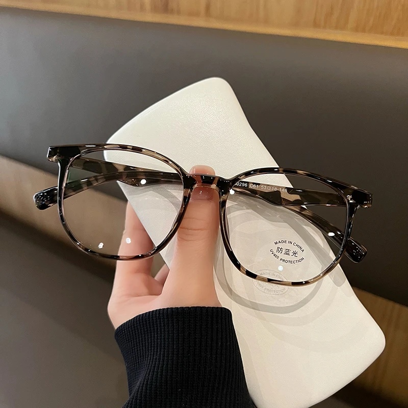 韩版TR90超轻近视眼镜女可配有度数素颜神器豹纹框显脸小眼睛镜架