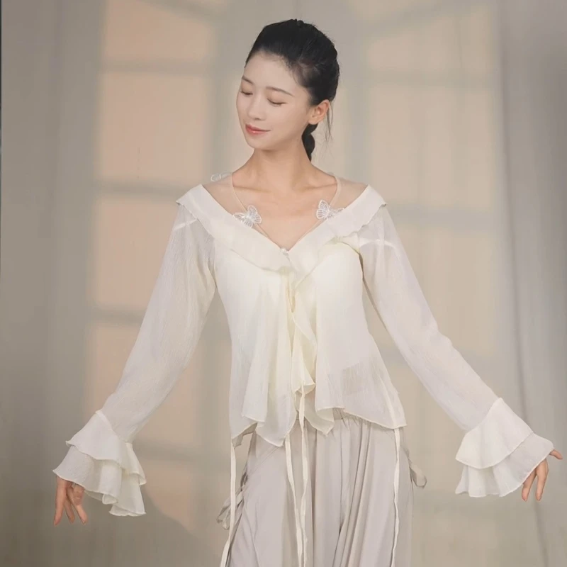 古典舞宽松显瘦仙气气质舞蹈服上衣中国舞民族舞现代舞教师练功服