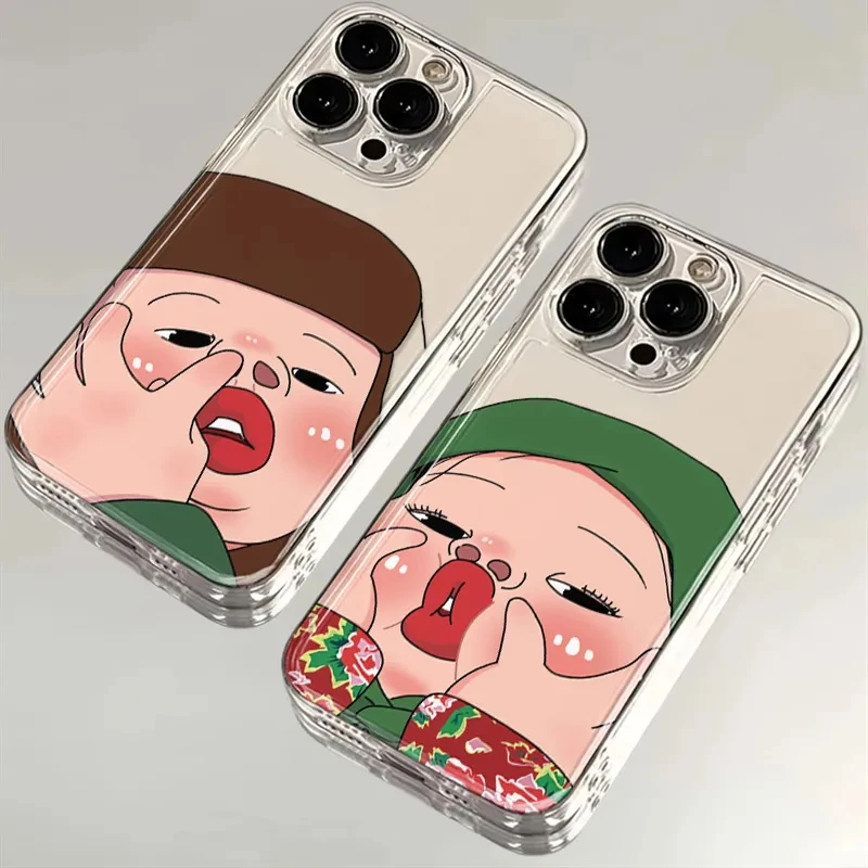 嘟嘴女孩乐苹果14手机壳iPhone15promax12/8SE新款78plus硅胶xs/x