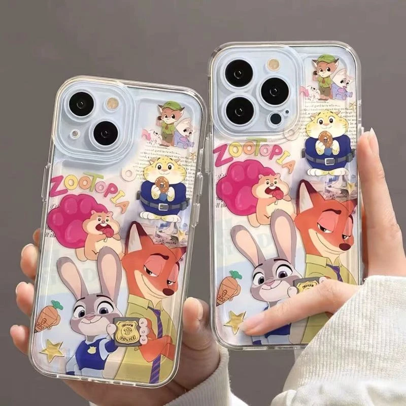 卡通疯狂动物城适用iPhone15/13苹果14pro手机壳xsmax/11Pro/xs/x