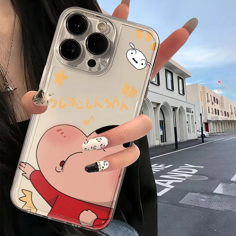 嘟嘴小新iPhone15/14手机壳13龙年太空壳个性潮苹果13/12/11软壳