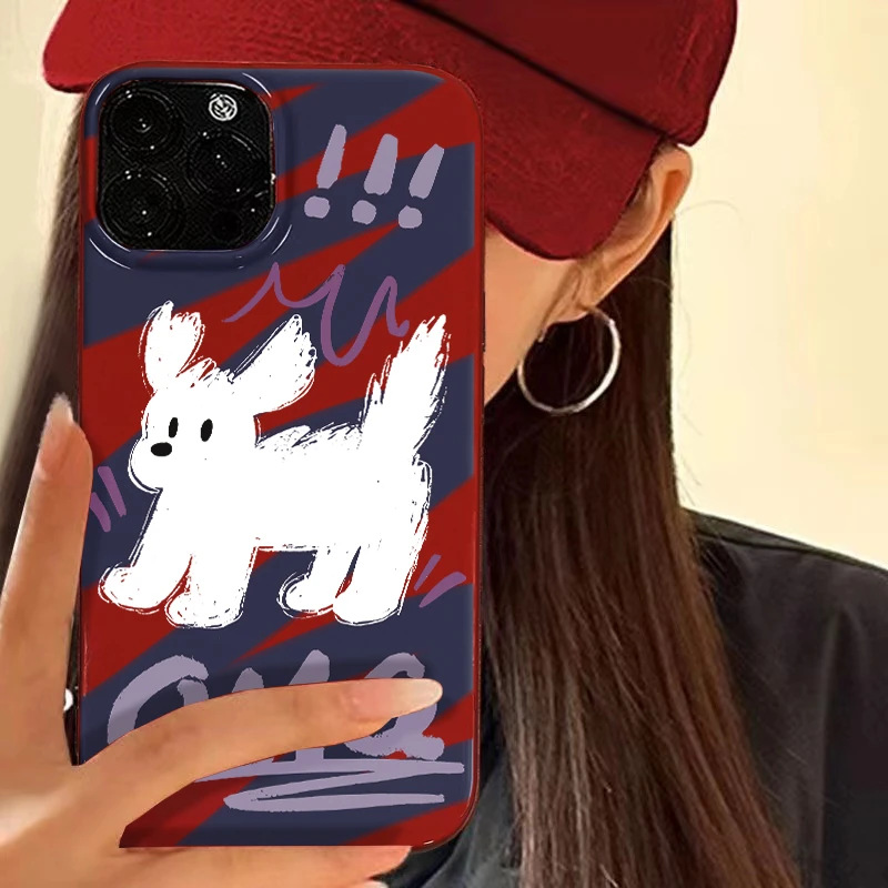 惊吓小狗苹果15/14/13新年限定款防摔新款磨砂肤感软壳xs/xr软壳