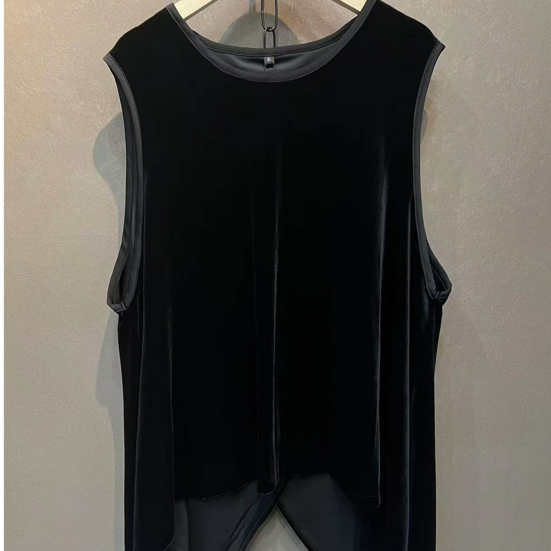 113-黑色丝绒马甲