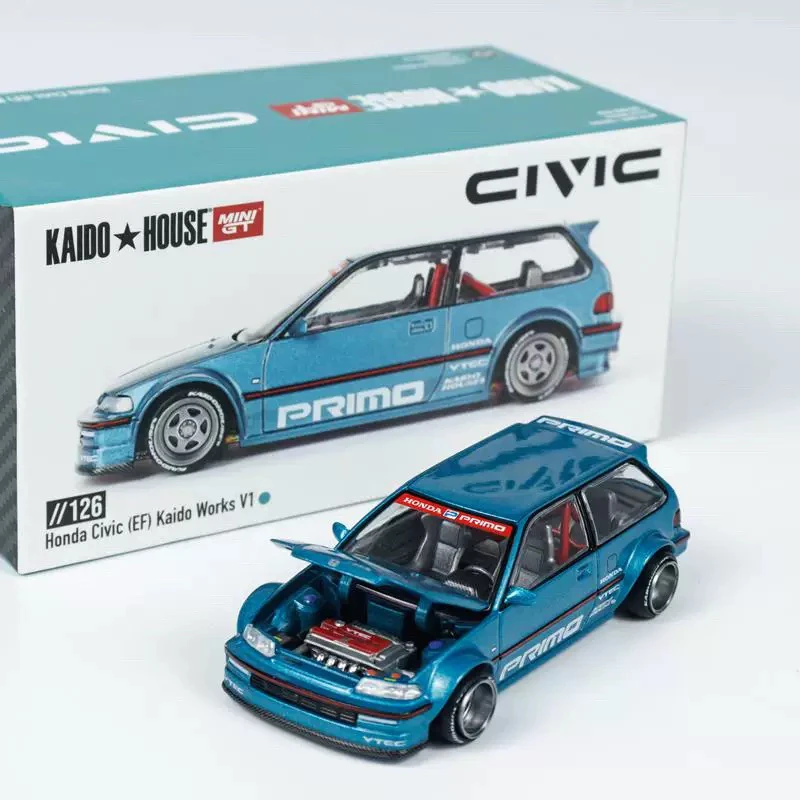 Kaido House MINIGT 1:64 思域  Civic EF V1 合金汽车模型 成品