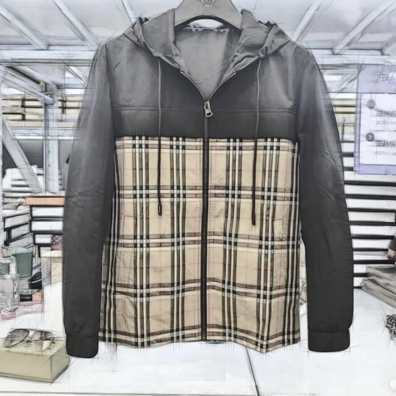 【A】格子拼接黑宽松款夹克【A21QM33S10】【11】
