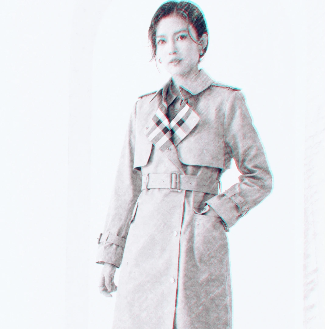 时尚长款格子风衣【娜】【177505】