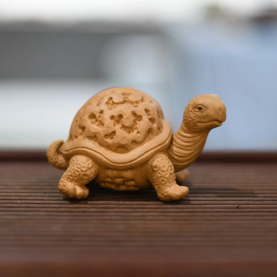 核桃龟 宜兴紫砂纯手工茶宠摆件可养茶玩手办原矿茶具精品金蟾