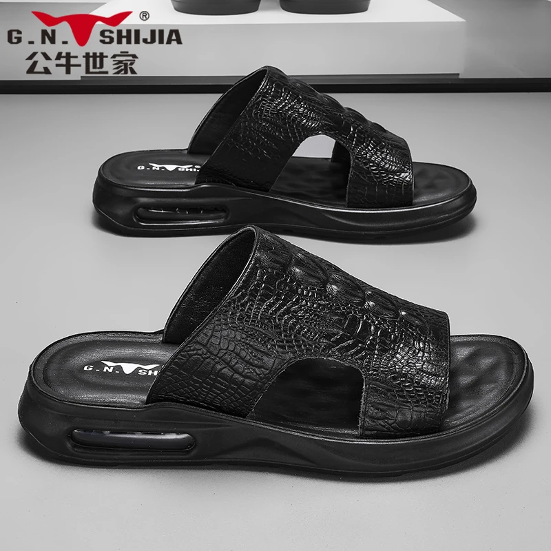 公牛世家2025年夏季新款拖鞋凉鞋沙滩鞋男款外穿时尚休闲潮流