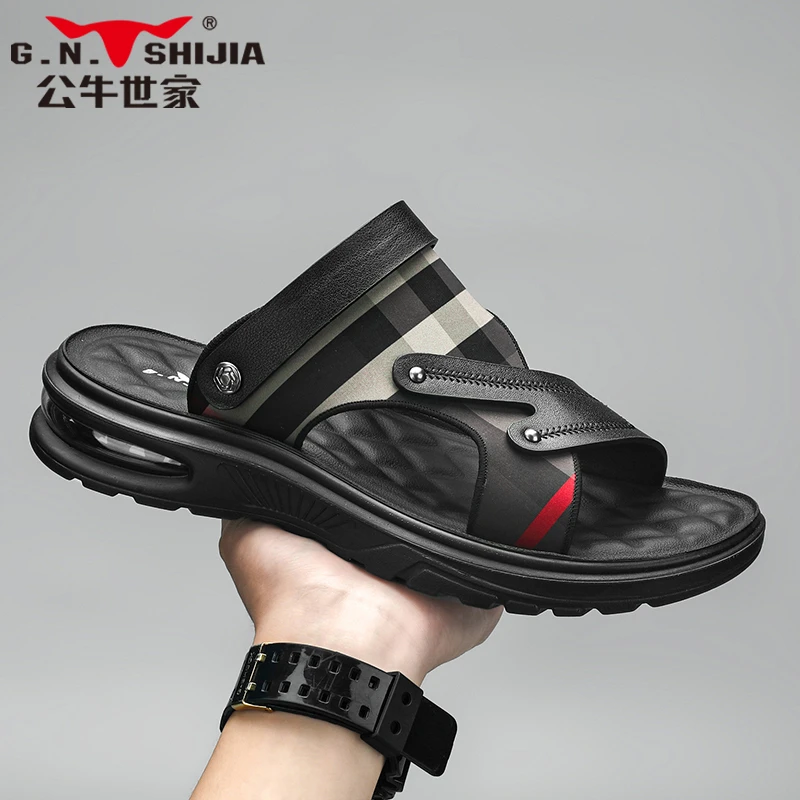 公牛世家2025夏季新款凉拖鞋两穿时尚户外防潮流柔软舒适百搭