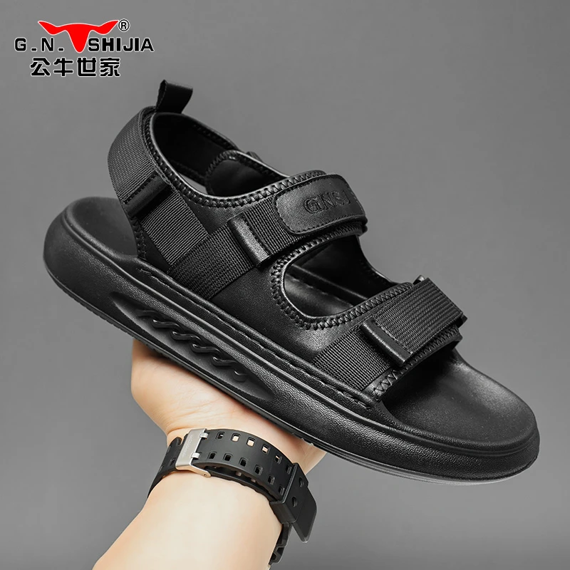 公牛世家2025蛇年夏季新款凉鞋沙滩鞋夏天男士户外潮流百搭两穿