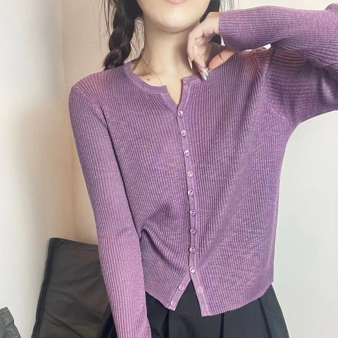 冰麻时尚减龄显瘦多穿开衫