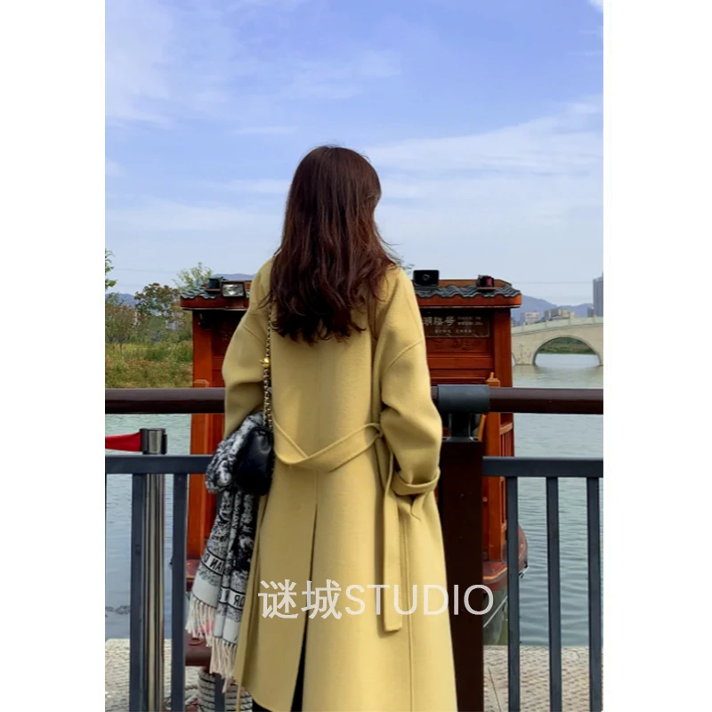 【冬日暖阳】2024春秋冬慵懒风双面羊毛大衣小个子羊毛双面大衣谜城