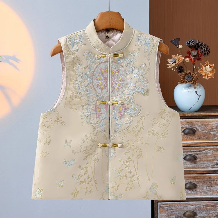 游龙彩蝶】高定版刺绣新中式马夹文艺气质背心坎肩中国风