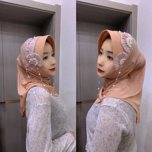 新款荷叶花重工项链硬帽檐