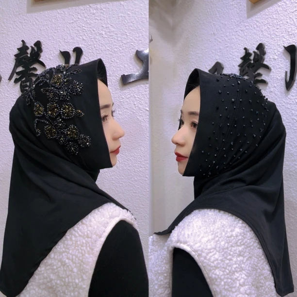 新款重工竹节棉头套