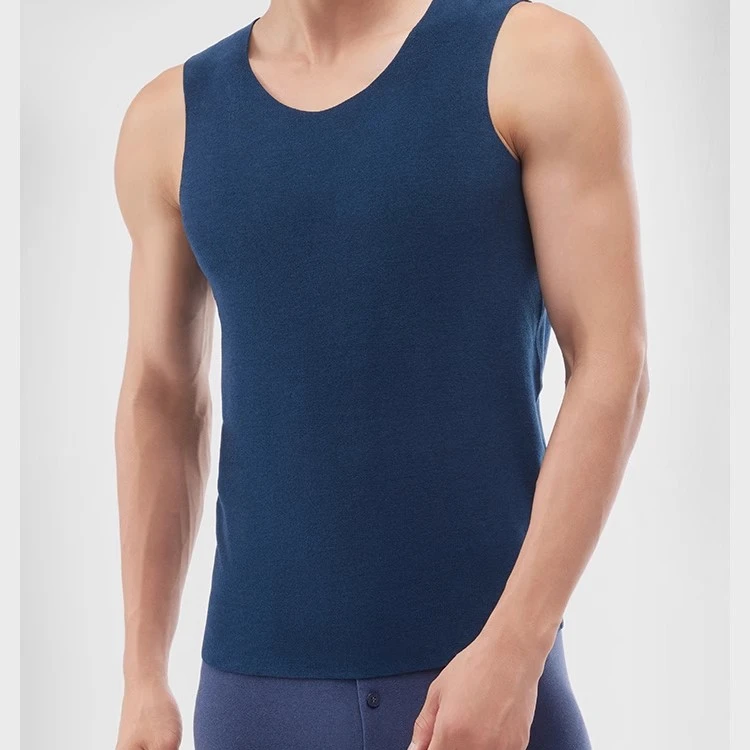 冬季男士保暖背心抗菌防螨发热无痕背心