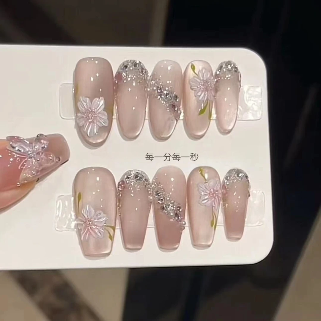 【如梦生花】10片装纯手工穿戴甲，分尺码