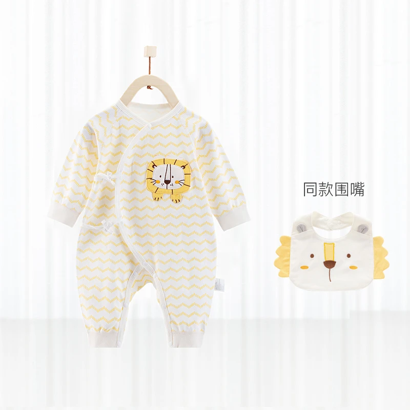 新生婴儿儿衣服春秋纯棉无骨哈衣打底内衣0-3月6刚出生宝宝连体衣