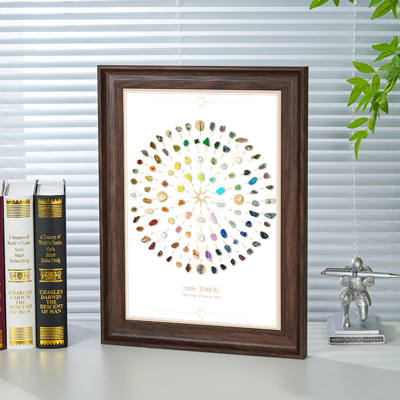 直播间-天然矿石组合挂画客厅餐厅家居摆件送女友