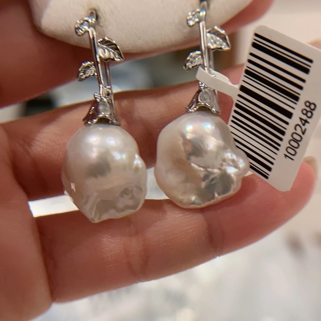 淡水珍珠耳饰合金