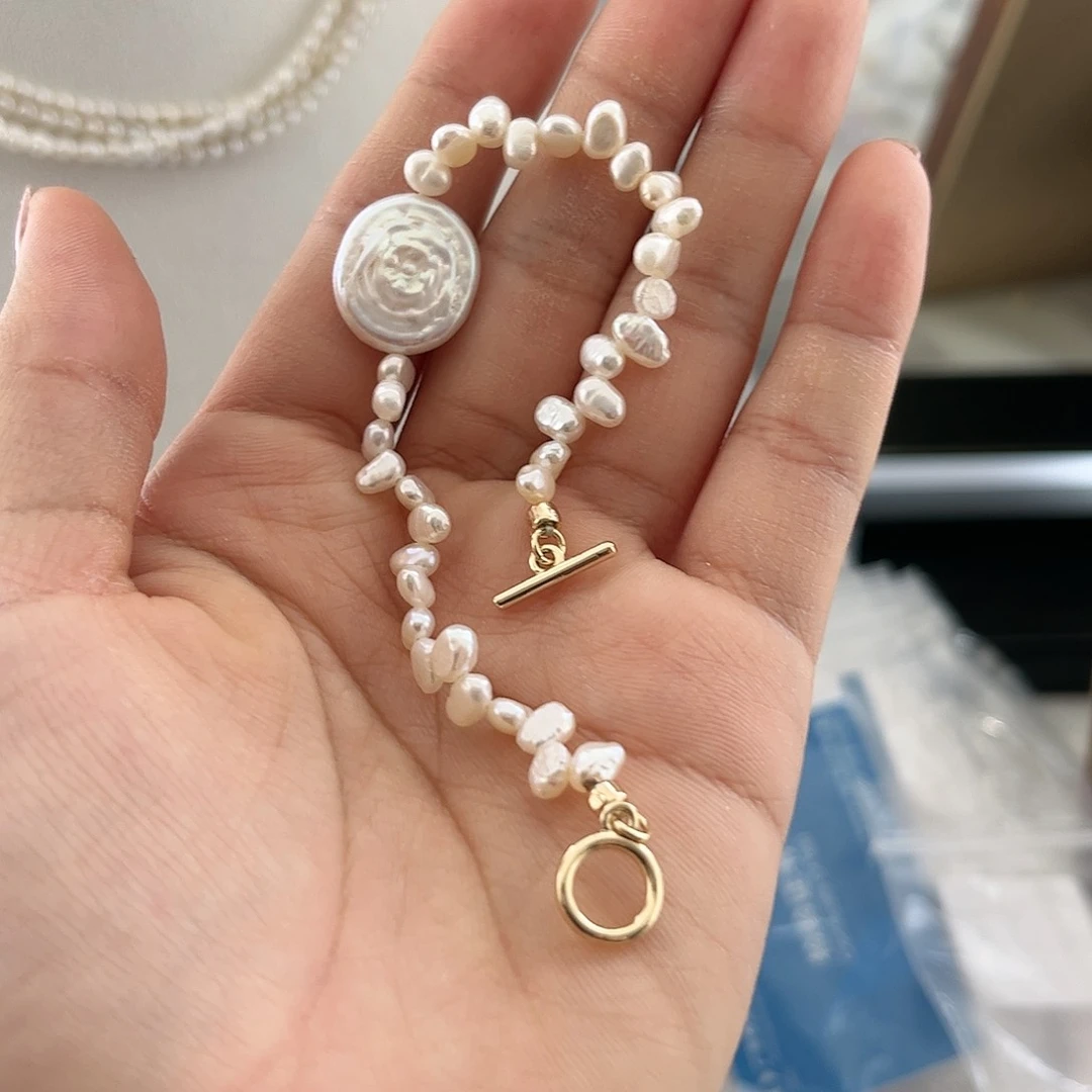 淡水珍珠手串合金