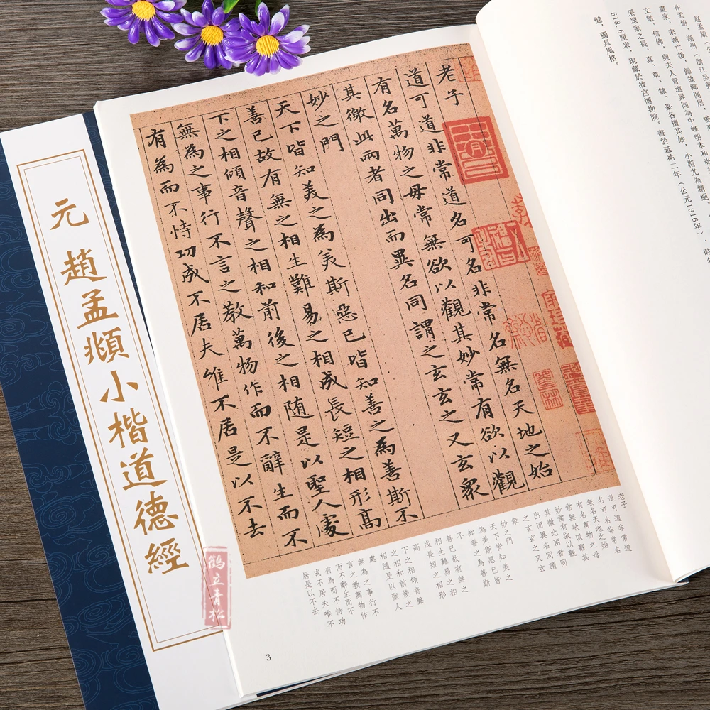 赵孟頫小楷道德经简体旁注小楷道德经毛笔楷书书法练字帖 赵孟俯