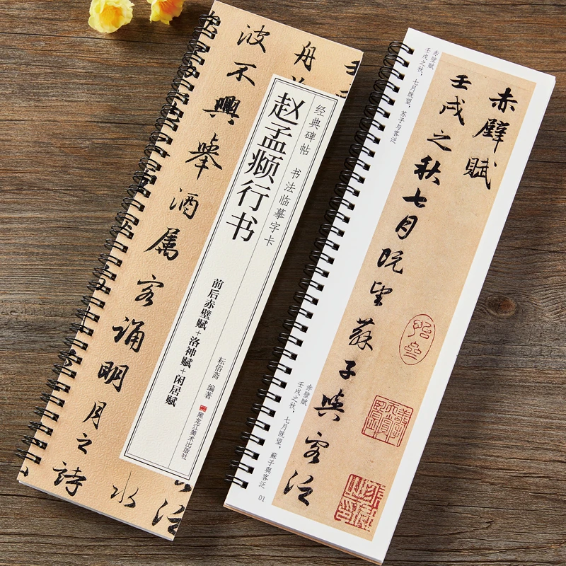【燕琳书法】赵孟俯洛神赋前后赤壁赋行书毛笔书法字帖临摹字卡