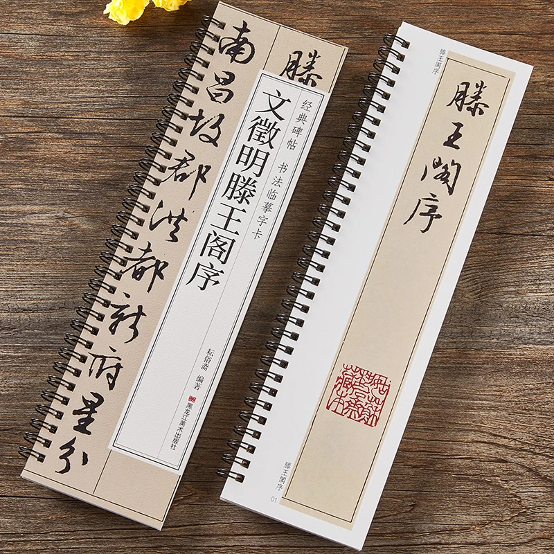 文徵明滕王阁序行书原大版近距离临摹字卡毛笔书法字帖