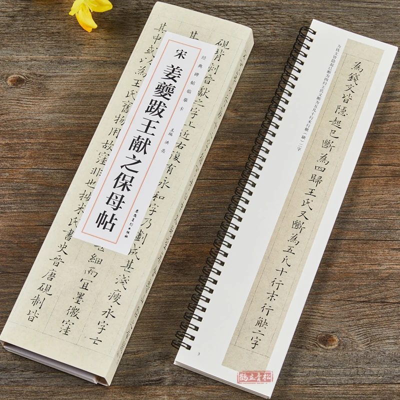 南宋姜夔跋王献之保母帖 经典碑帖临摹卡 全2册  安徽美术出版社