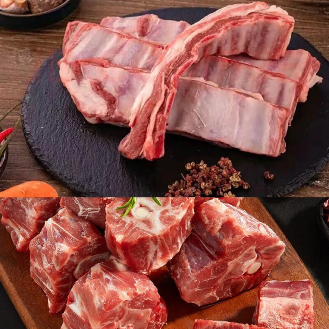牟晨清真【羊脖骨+羊排骨】组合装 新鲜食材到手1.25kg*2包