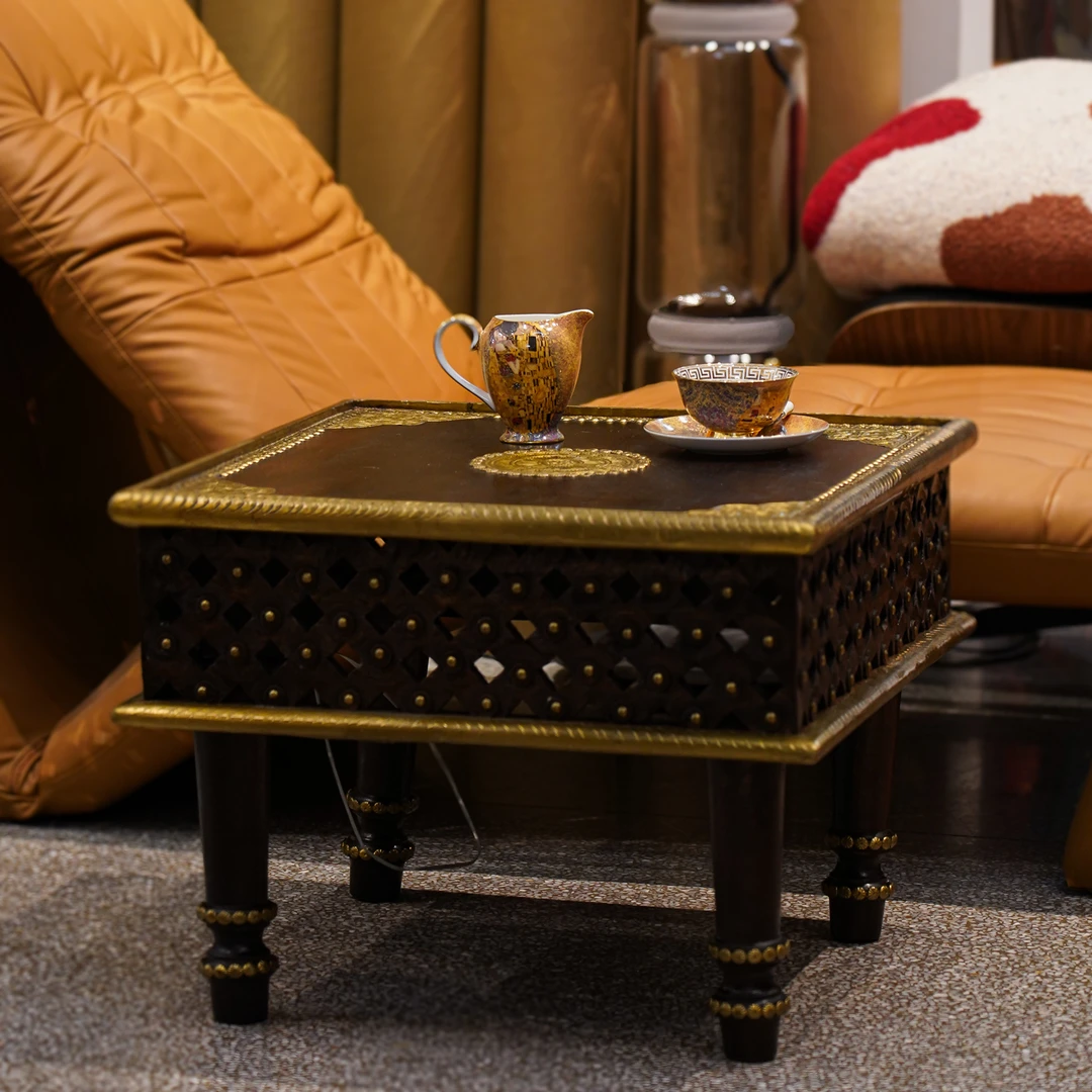 【BENNY本尼家】印度芒果木边几长57宽57高44cm实木客厅复古方茶几