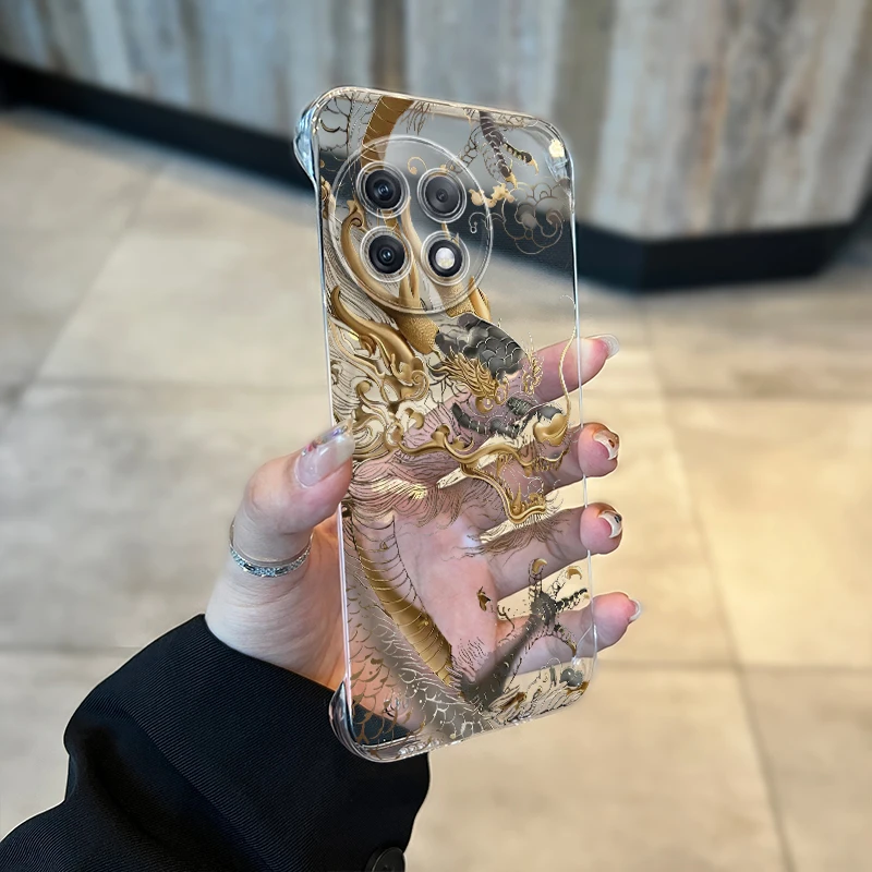 高奢五爪金龙适用一加Ace3Pro手机壳ins风新款1加Ace3V透明手机壳