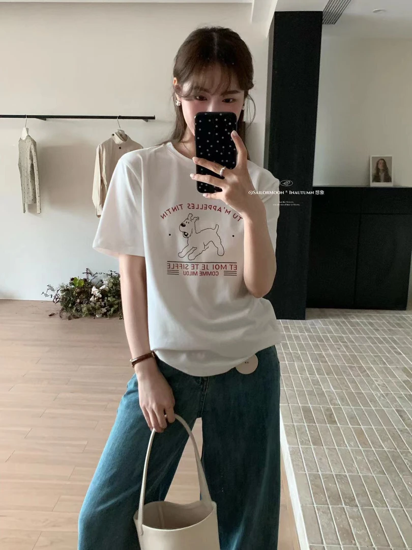 想象@9372 时尚可爱狗狗T恤（磨毛） 8-15