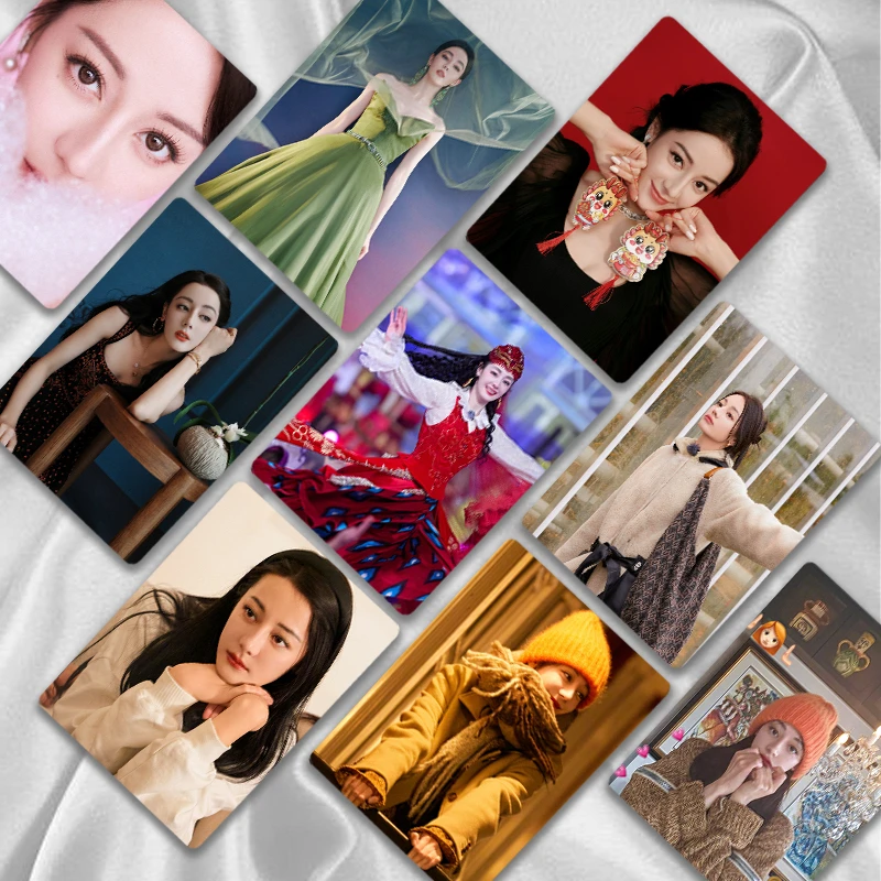 迪丽热巴镭射小卡周边同款自印小卡片拍立得LOMO卡明信片应援物