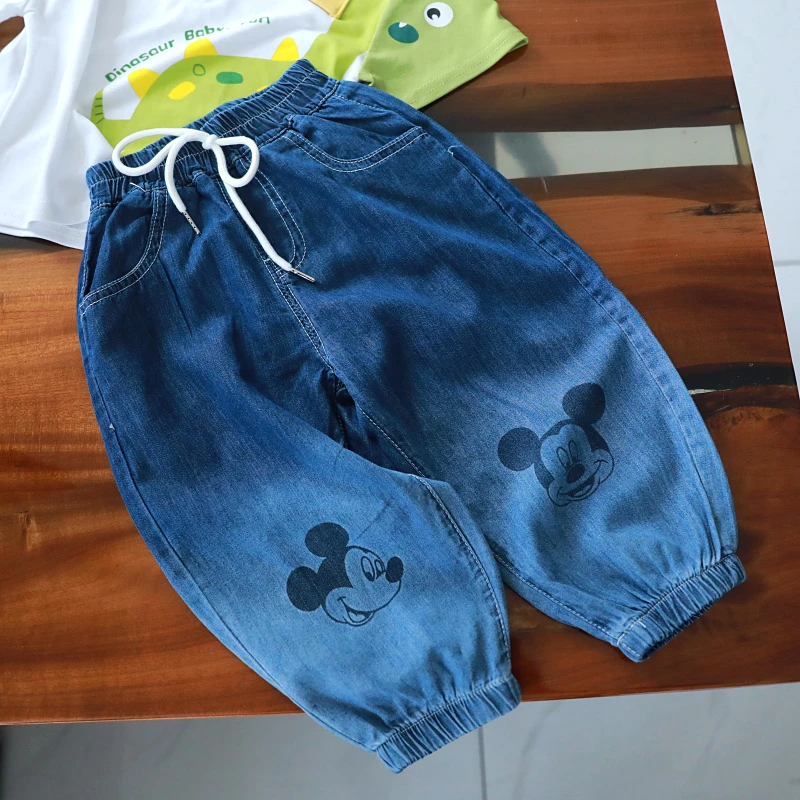 童装男童夏装裤子新款儿童夏款防蚊裤薄款夏季牛仔裤1932