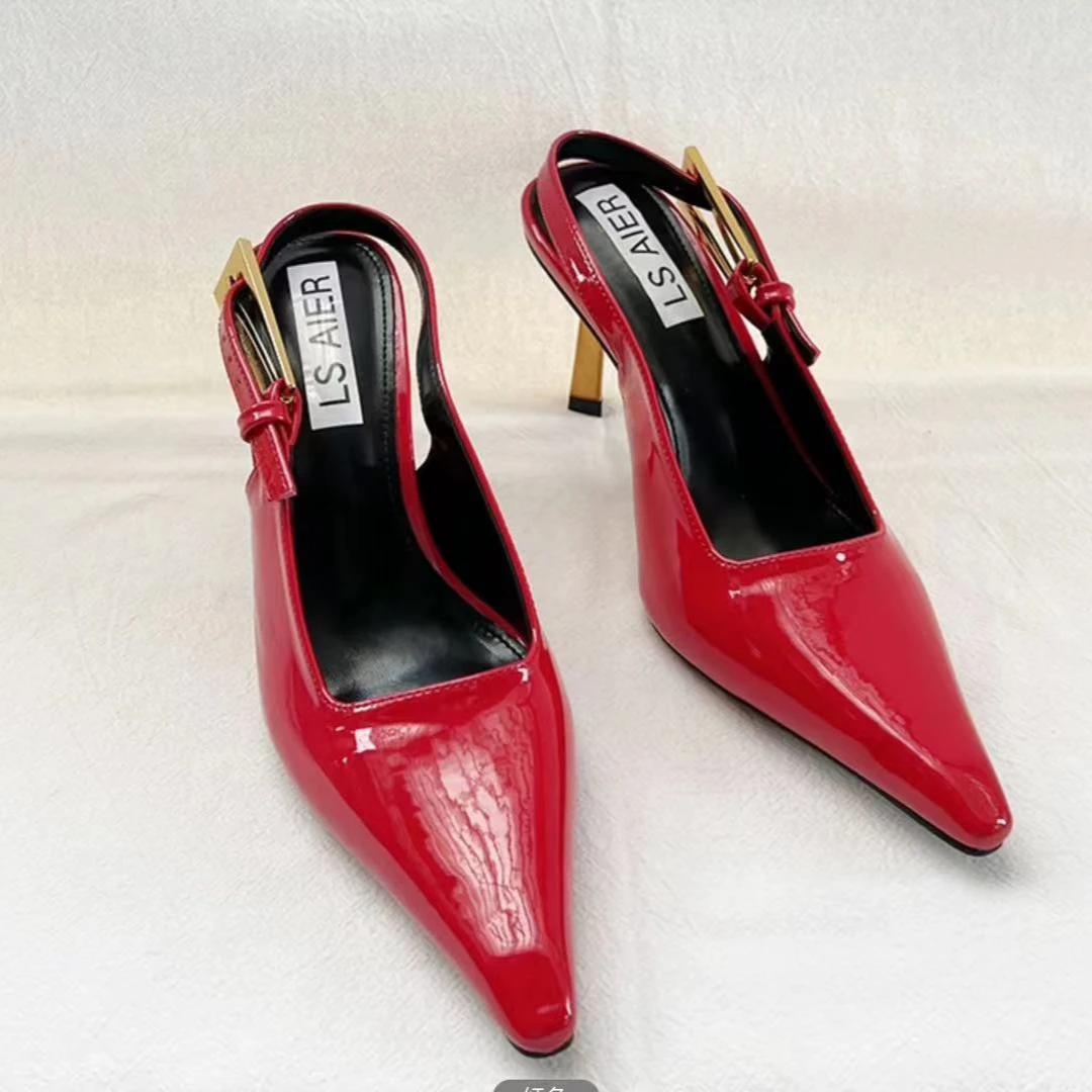 子艳家  欧美2024春季新款浅口高跟鞋