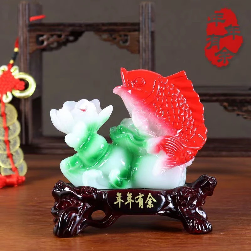 年年有余招财鱼工艺品摆件家居客厅树脂摆件礼品