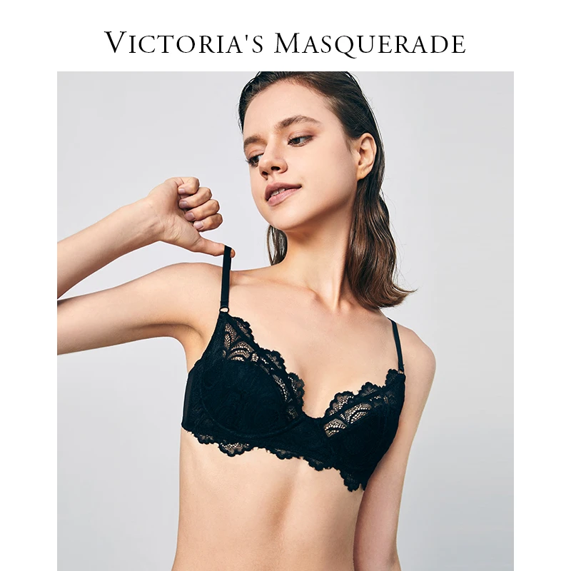 妆舞薄款透气内衣女大胸显小显瘦蕾丝软钢圈聚拢防下垂性感文胸罩