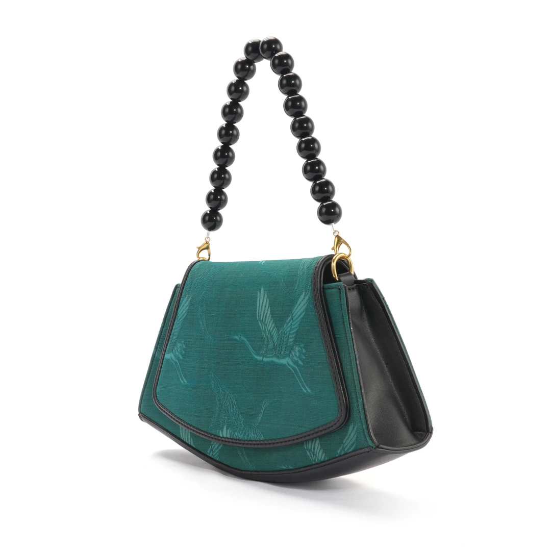 （粉丝专享）新款包包时尚百搭女士经典简约女士单肩包LL01绿色