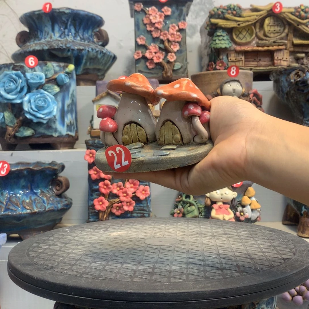 红陶20CM(含)-50CM(不含)22小蘑菇