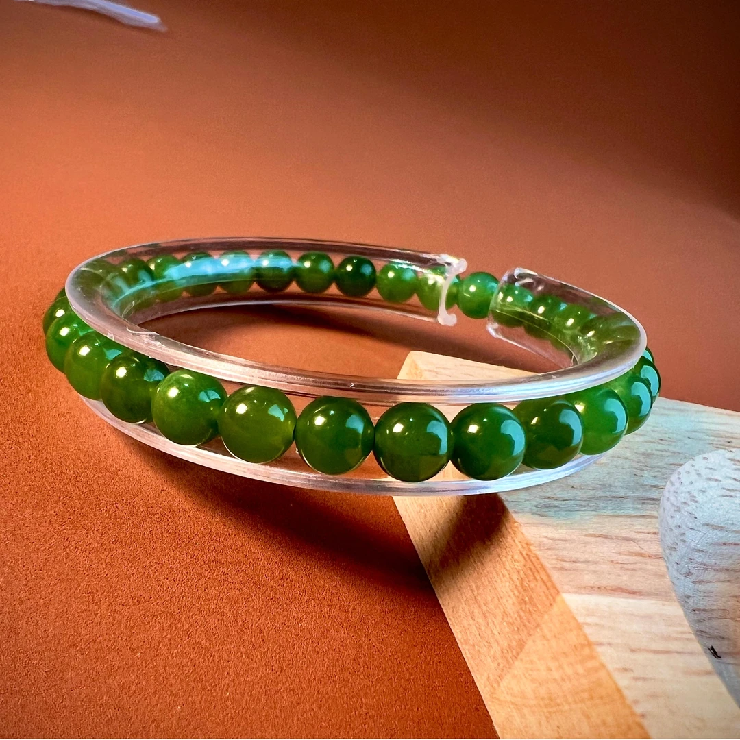 （预售）碧玉素圈手串 珠径6-6.5 手围15cm