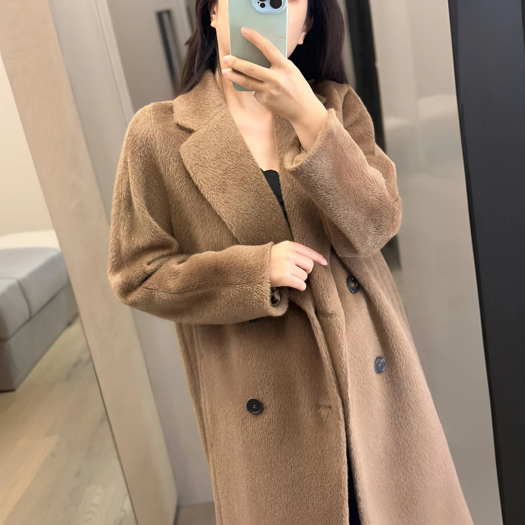 全新未使用 MaxMara 24FW S系列 气质中长款绵羊毛大衣秋冬