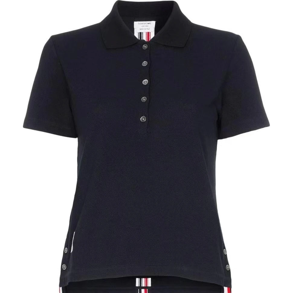 全新未使用 THOMBROWNE 女士藏青色短袖polo衫/公价4950