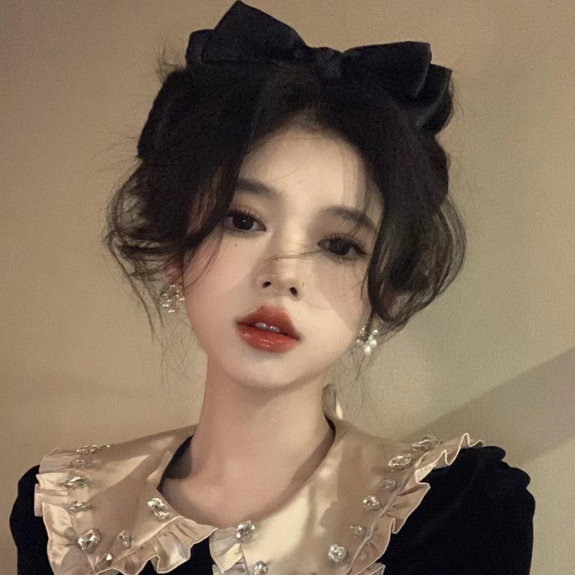 在逃公主 蝴蝶结抓夹大号发夹黑色双面鲨鱼夹子后脑勺夹子头饰