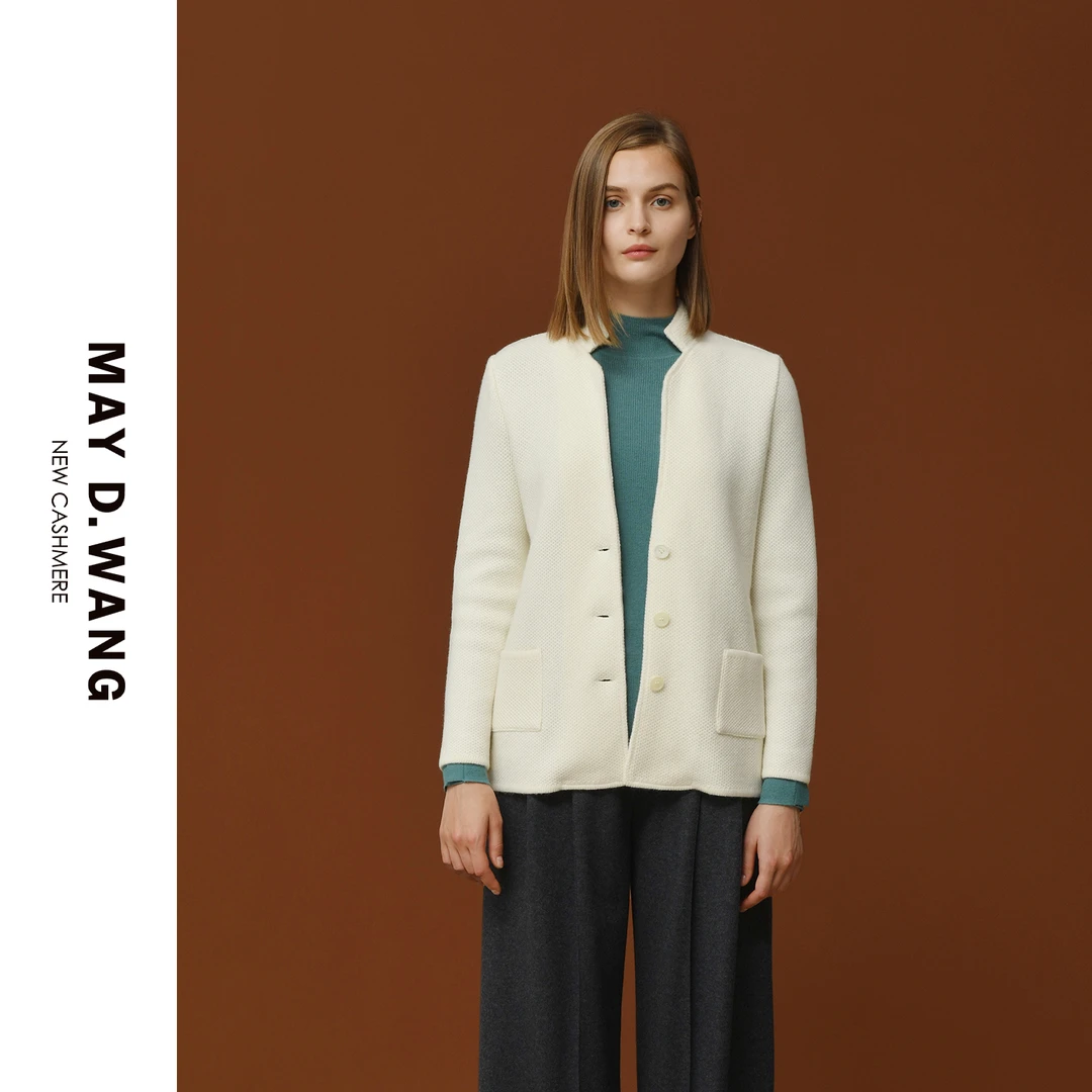 王之造时尚厚款中式立领开衫外套 C3F1015