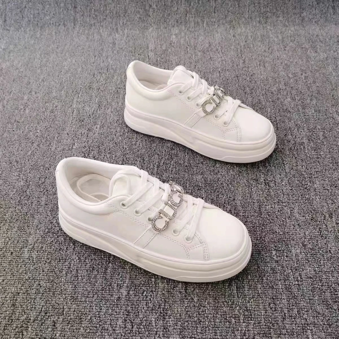 606-23樱 小白鞋钻条新款休闲百搭女鞋舒适低帮