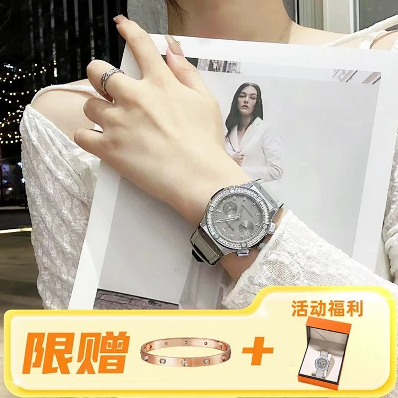 『时空幻境』莫兰迪灰女表潮流腕表女士气质大表盘高级感百搭手表