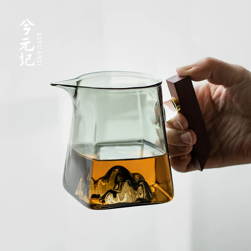 烟灰公道杯玻璃加厚耐热高档一体公杯泡茶分茶器茶海功夫茶具配件