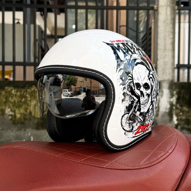 ORZ哈雷摩托车复古头盔男女半盔新国标3C认证巡航3/4盔踏通用骑行