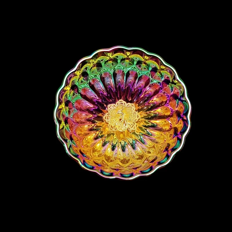 【妖妃金孔雀】孔雀开屏家用陶瓷主人杯盏杯品茗杯七彩色系